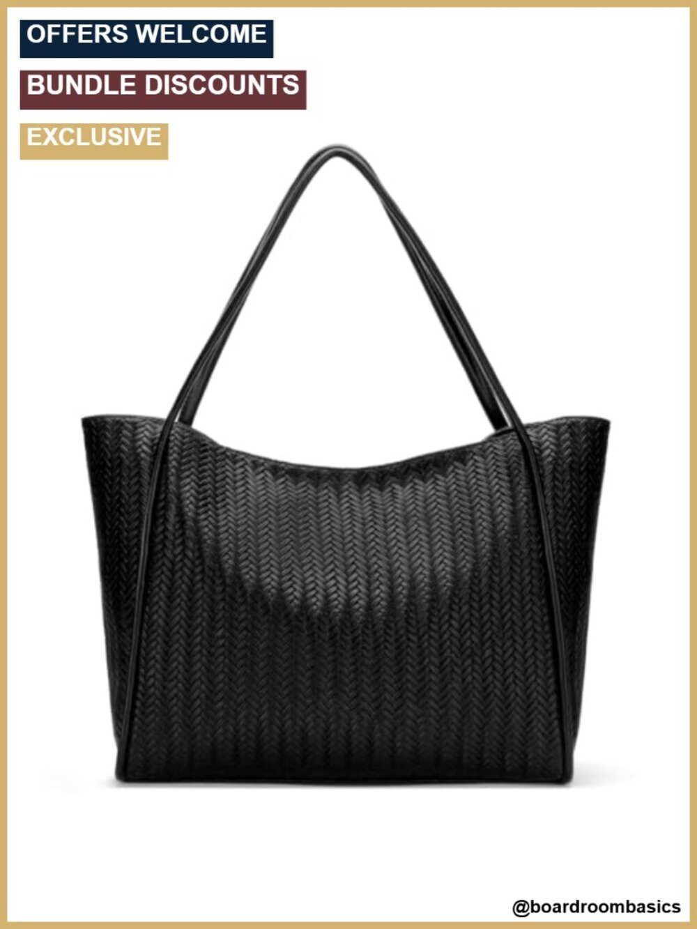 Vegan Leather Tote Bag Large Capacity Shoulder Purse Travel